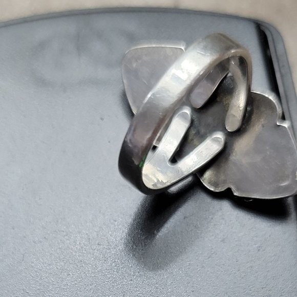 Antique PAUA Shell and STerling Silver Ring Navajo - Picture 8 of 12